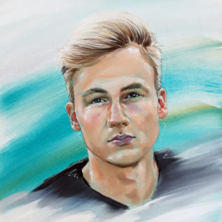 Porträt: Acrylgemälde auf Leinwand