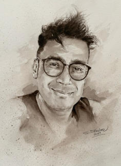 Porträt: Aquarell auf ARCHES Aquarellpapier