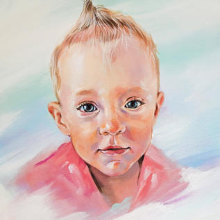 Porträt: Acrylgemälde auf Leinwand