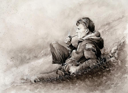 Blick in die Ferne – Aquarell auf ARCHES Aquarellpapier